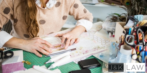 woman doing work for her small business